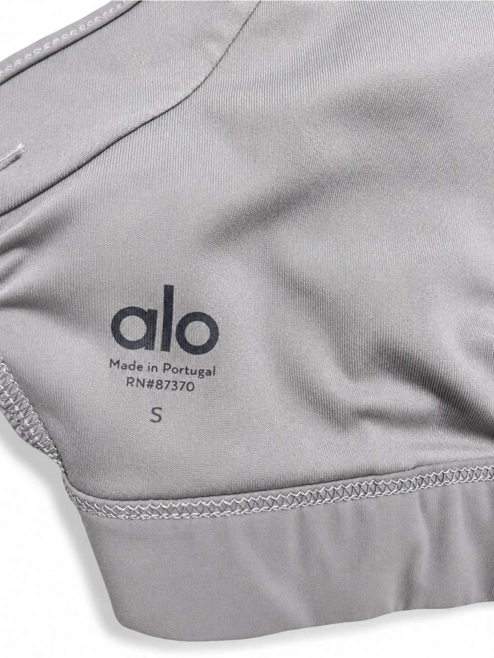 Alo Yoga Gray Laser Cut Sports Bra Activewear Top Size S